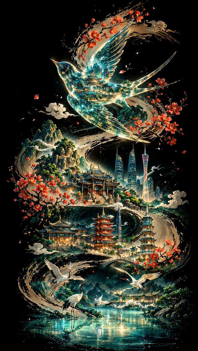 Ink-Curve Guangzhou Aesthetics Poster