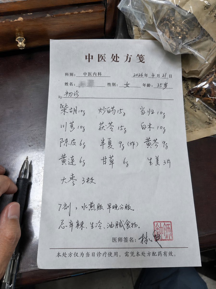 Handwritten Medical Prescription Sheet